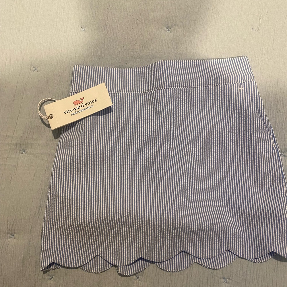 Vineyard Vines girls seersucker skirt with built in shorts